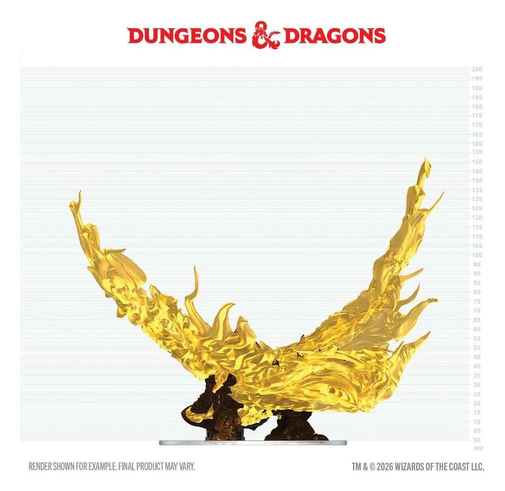 D&D Ikoner i Rimliga Världar Målat Och Monterat Miniatyr Ihålig Drake 18 cm
