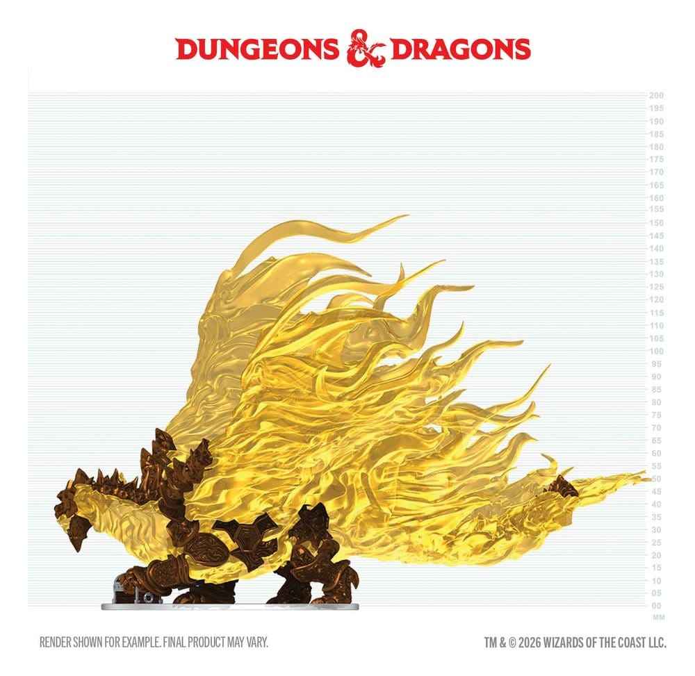 D&D Ikoner i Rimliga Världar Målat Och Monterat Miniatyr Ihålig Drake 18 cm