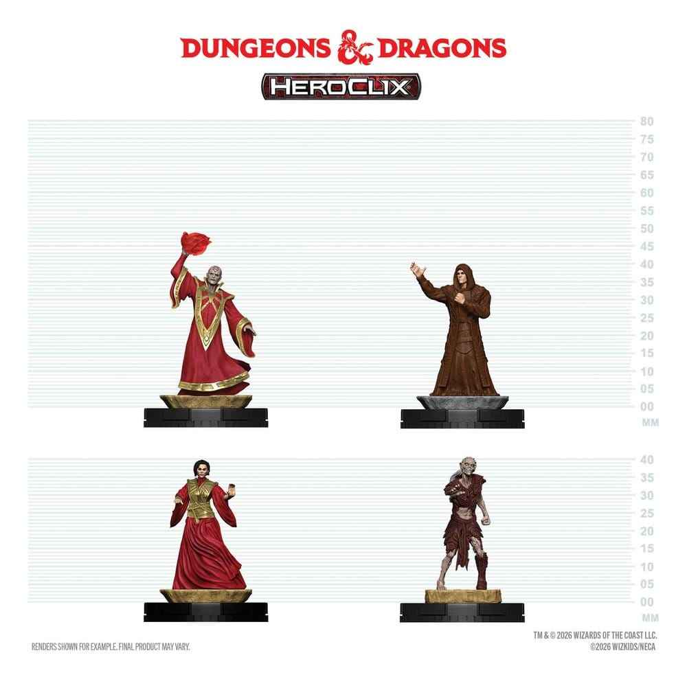 Dungeons & Dragons HeroClix 400: Figurset med Röda Trollkarlar från Thay