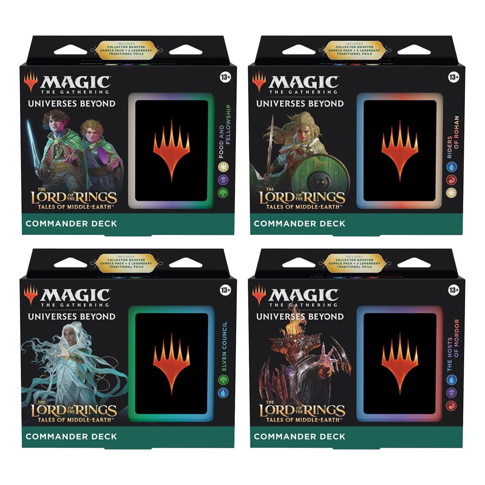 Magic the Gathering Sagan om Ringen: Berättelser från Midgård Commander Decks Display (4) på engelska