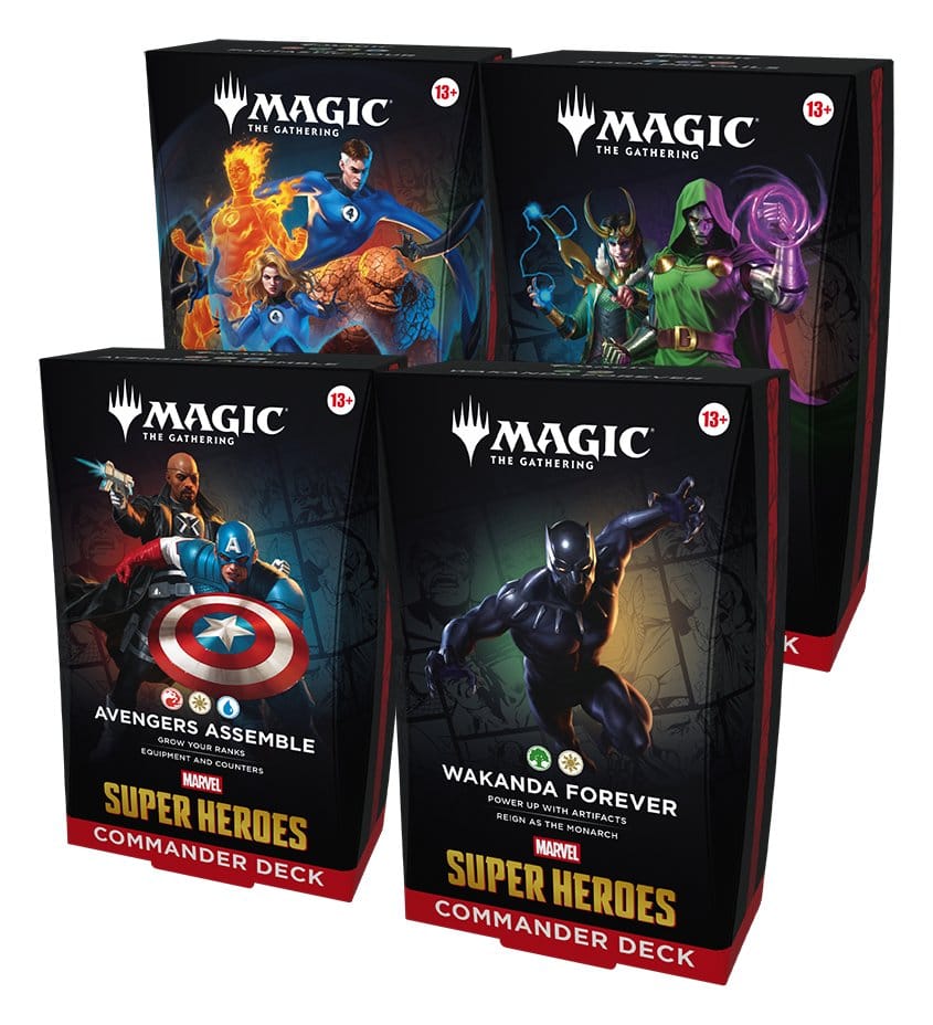 Magic: The Gathering Marvel Super Heroes Commander Decks Förvaringsfodral (4) engelska