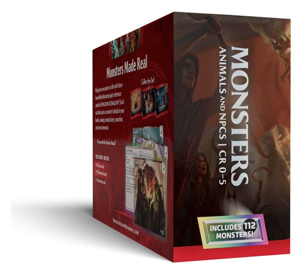 Dungeons & Dragons Rollspelsreferenskort: Monster (Djur och NPC) – Engelska Versionen