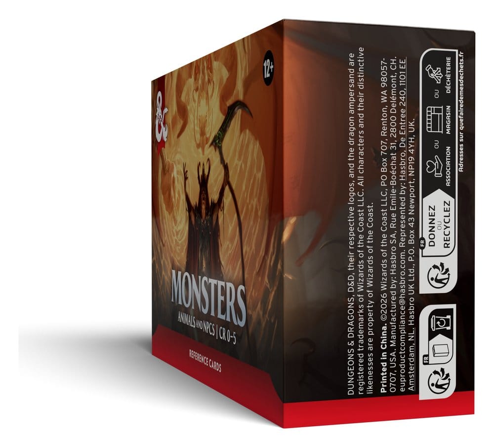 Dungeons & Dragons Rollspelsreferenskort: Monster (Djur och NPC) – Engelska Versionen
