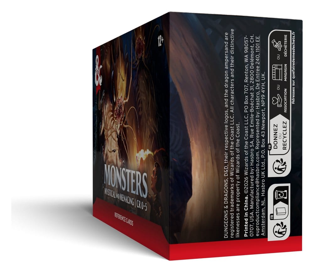 Dungeons & Dragons RPG Referenskort: Monster (Mystiska och Hotfulla) *Engelsk Version*