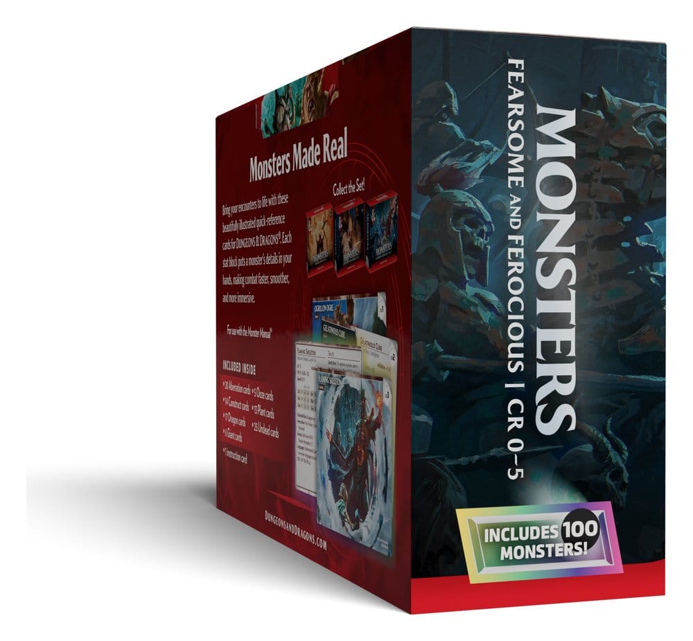Dungeons & Dragons RPG Referenskort: Monster (Skrämmande och Vilda) *Engelska Versionen*