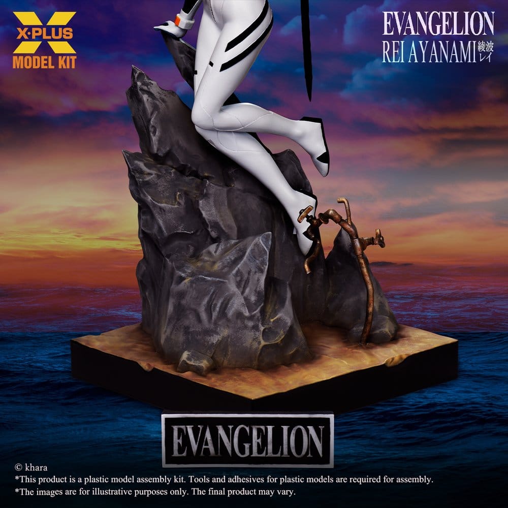 Neon Genesis Evangelion Plastmodellbyggsats 1/8 Rei Ayanami 40 cm