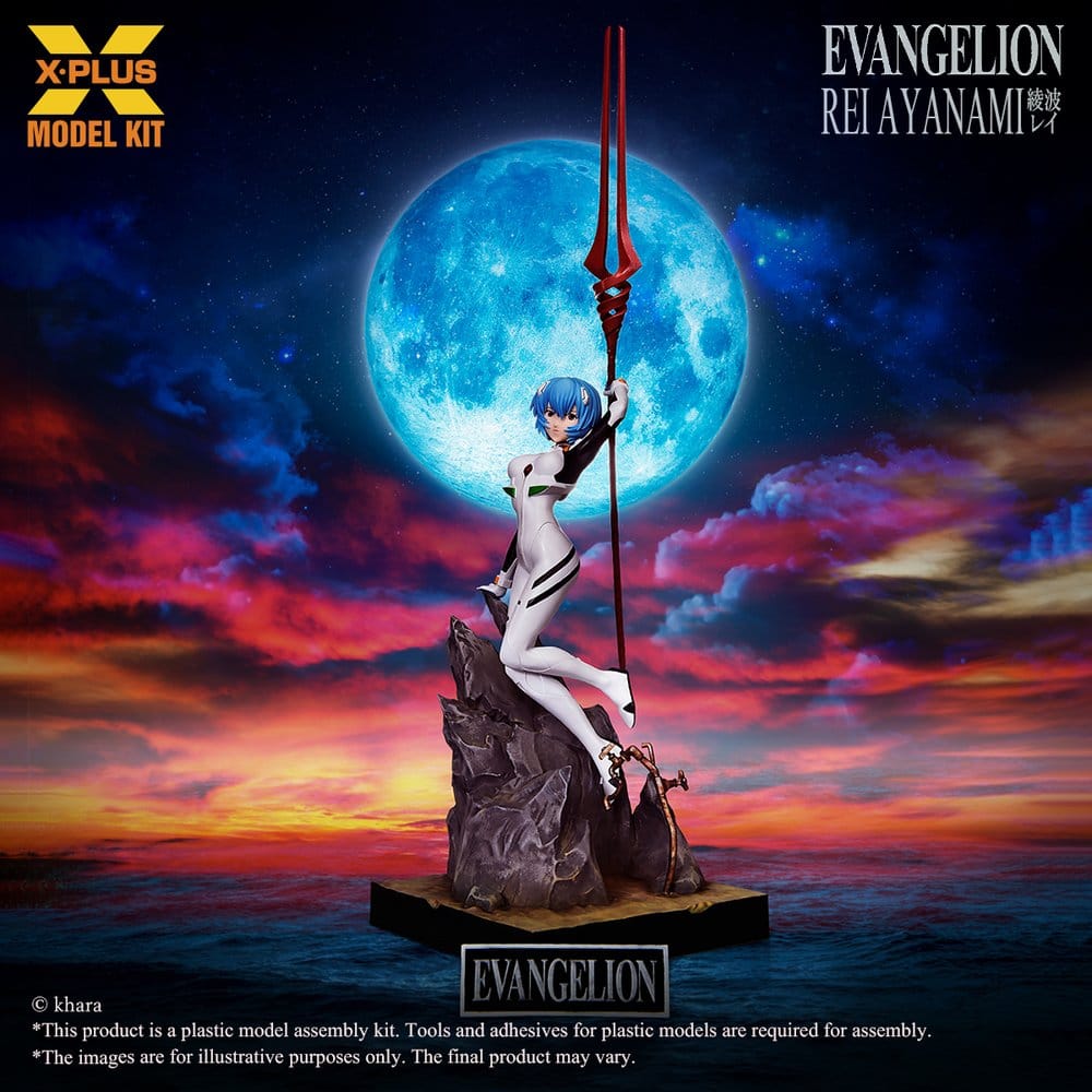 Neon Genesis Evangelion Plastmodellbyggsats 1/8 Rei Ayanami 40 cm