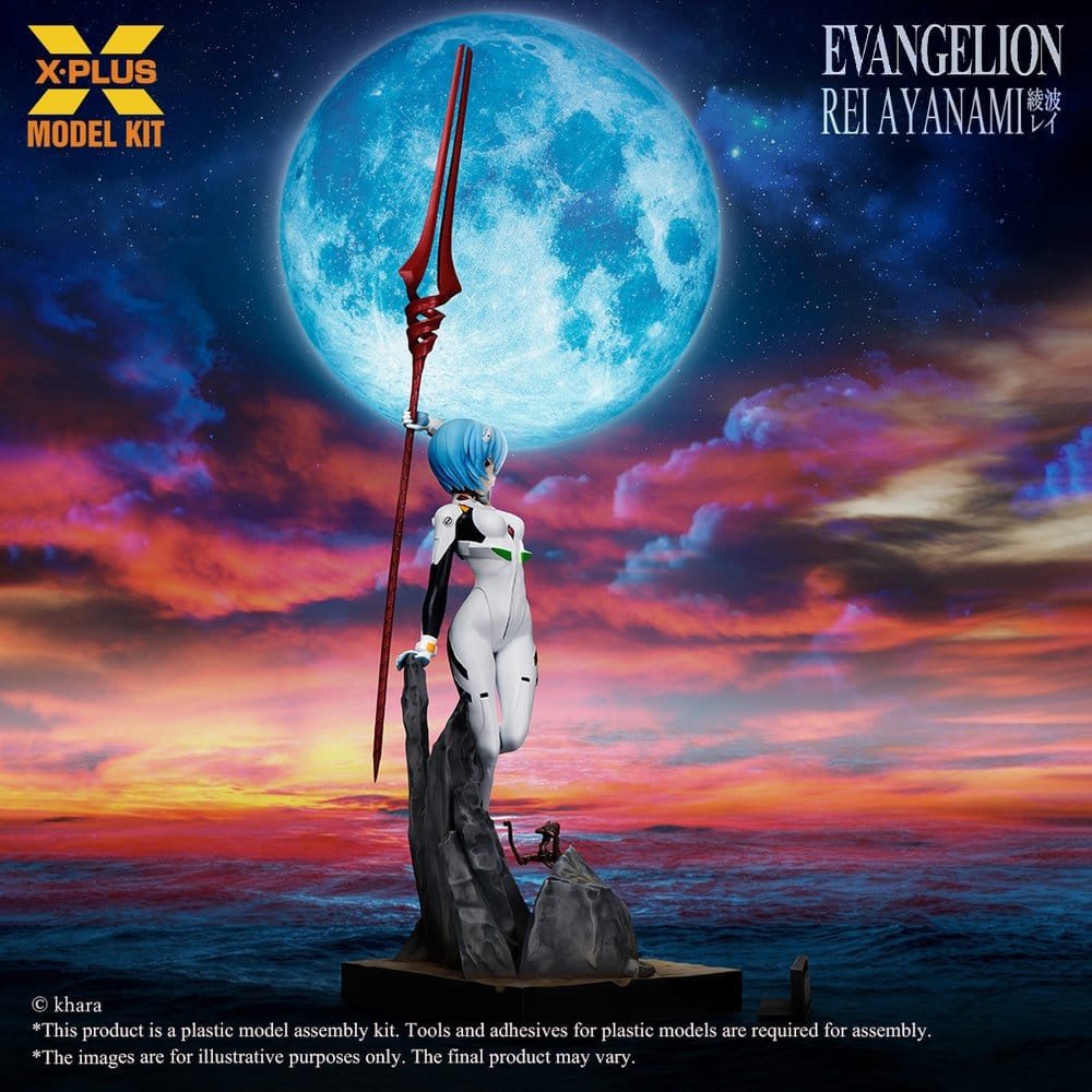 Neon Genesis Evangelion Plastmodellbyggsats 1/8 Rei Ayanami 40 cm