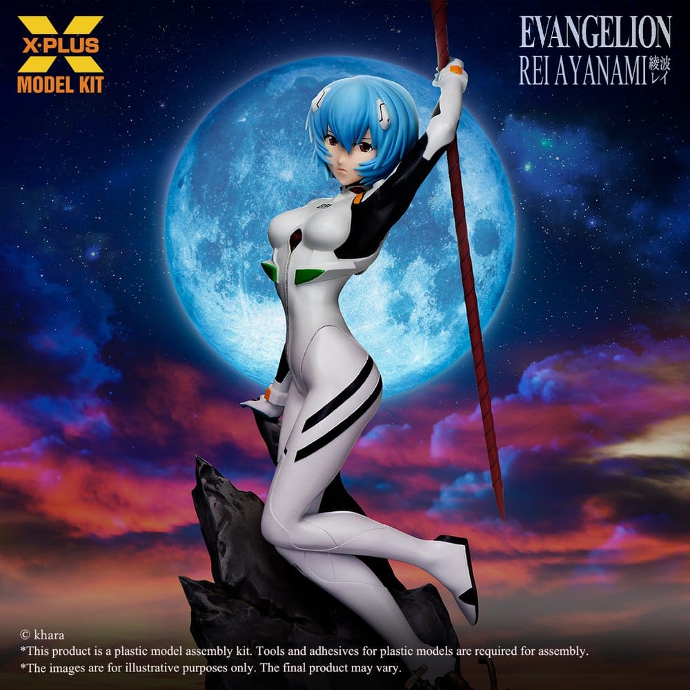 Neon Genesis Evangelion Plastmodellbyggsats 1/8 Rei Ayanami 40 cm