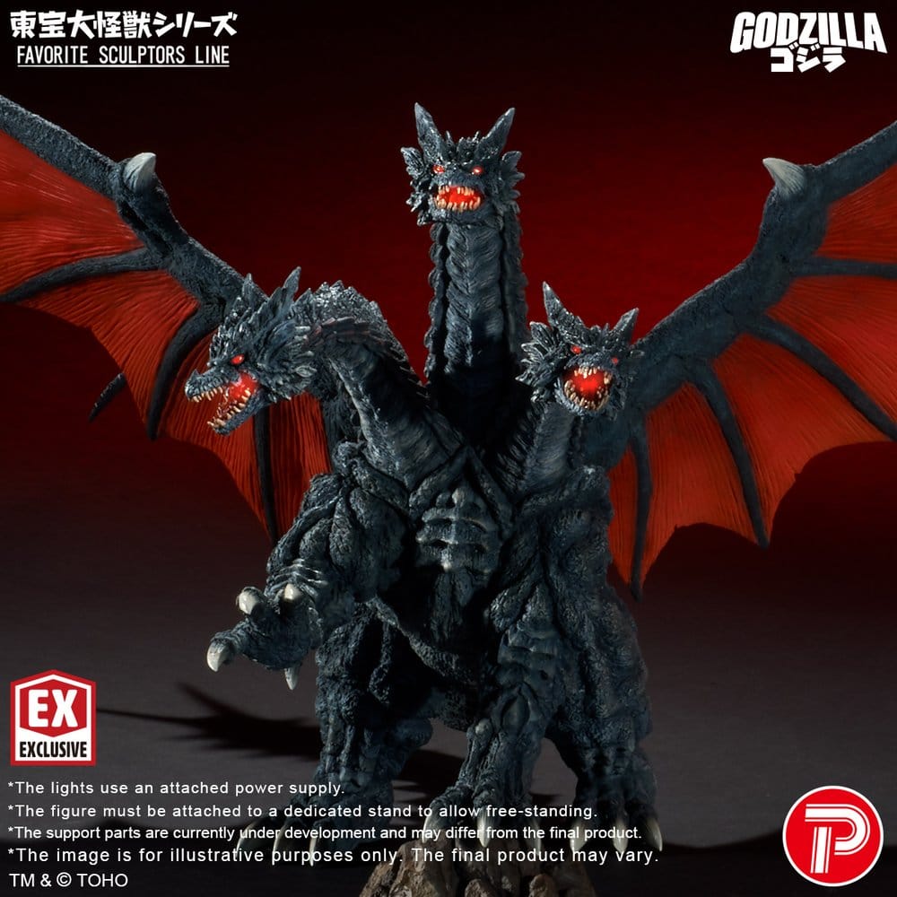 Godzilla TOHO Daikaiju Serie Favorit Skulptörers Linje PVC-figur Desghidorah 32 cm