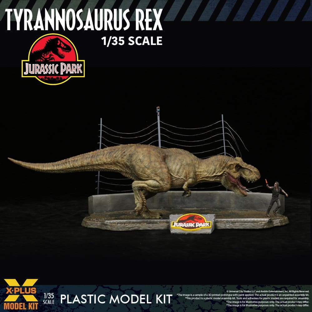 Jurassic Park Plastmodellset 1/35 Tyrannosaurus Rex 42 cm