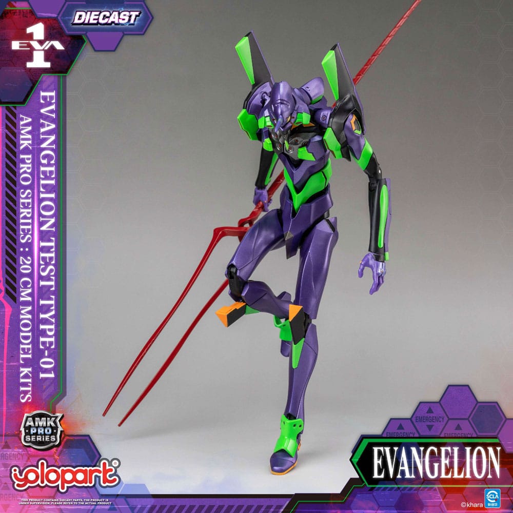 Neon Genesis Evangelion AMK Pro Series Plastmodellkit Eva-01 Testtyp 20 cm Yolopark