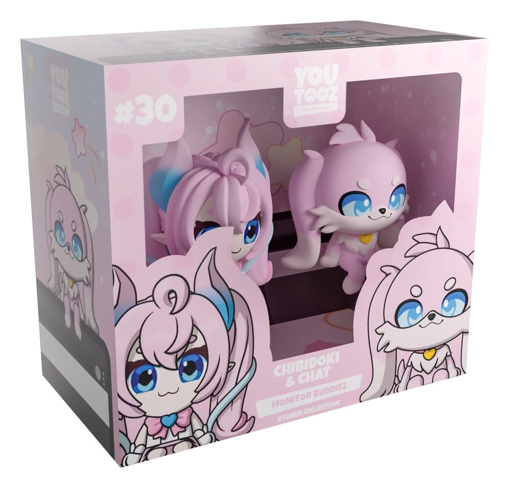 Original Figurer Chibidoki & Chat Monitor Buddiez 7 cm