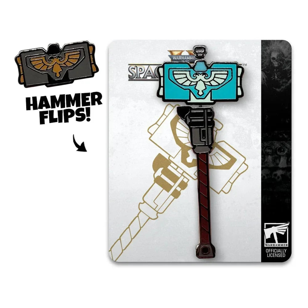 Space Marine 2 Pin Badge Thunder Hammer 5 cm Youtooz