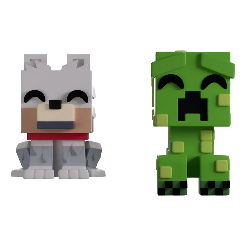 Minecraft Figurer Wolf och Creeper Monitor Buddiez Youtooz