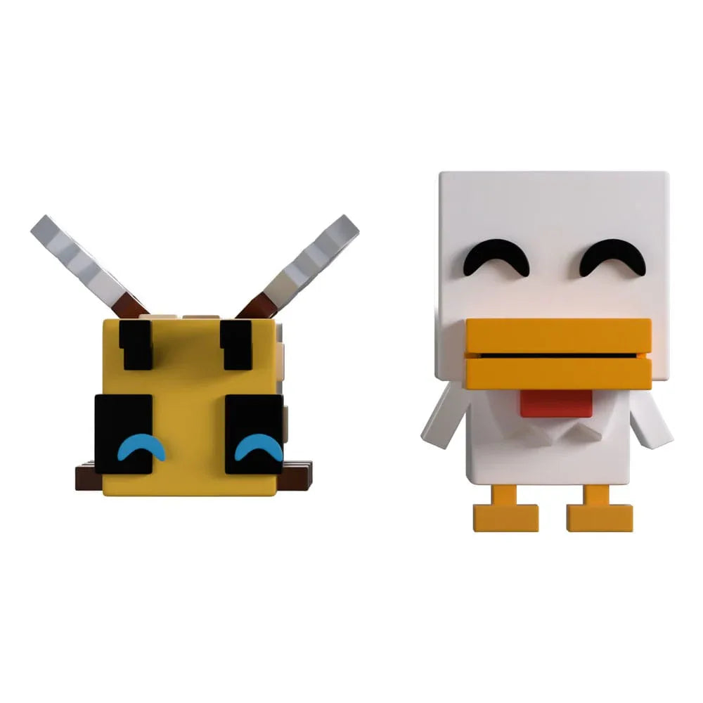 Minecraft Figurer Bee och Chicken Monitor Buddiez Youtooz