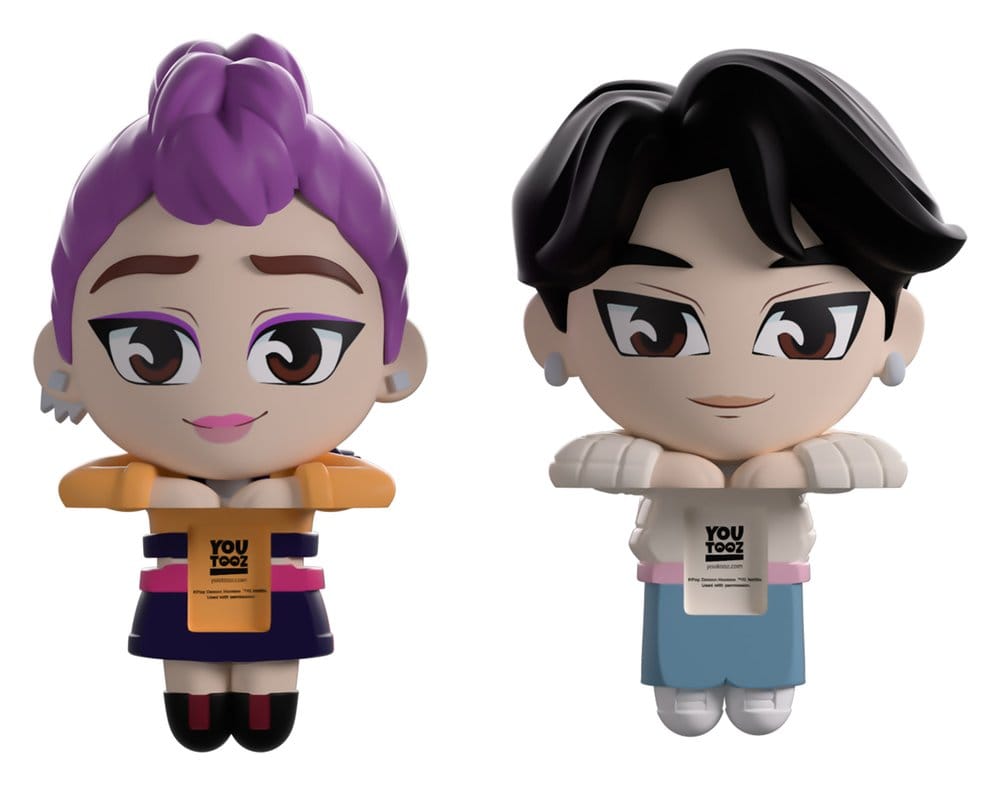 KPop Demon Hunters Samlarfigurer Jinu och Rumi Monitor Buddiez, 6 cm