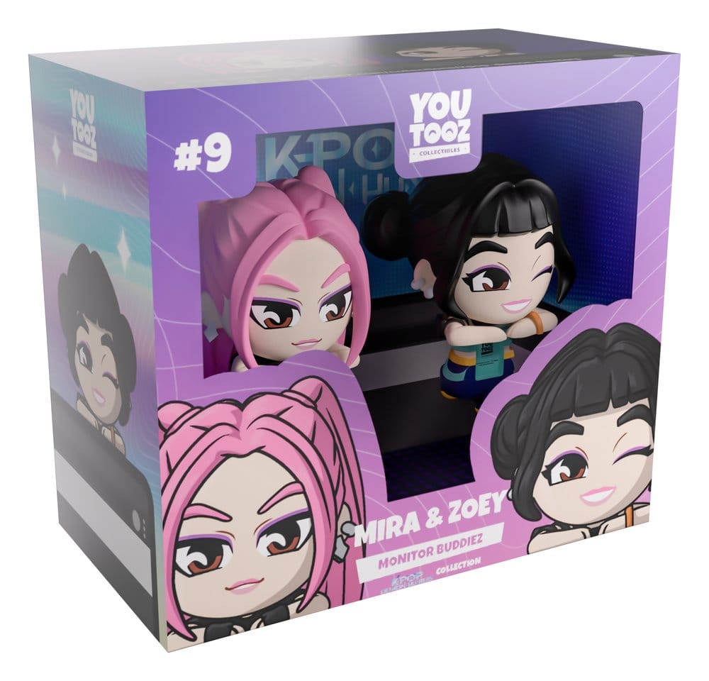 KPop Demon Hunters Samlarfigurer Mira & Zoey Monitor Buddiez 6 cm