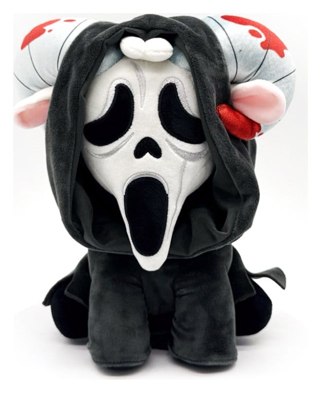 Ghost Face gosedjur Rammie 22 cm – mjukisdjur med skräckmask och svart mantel