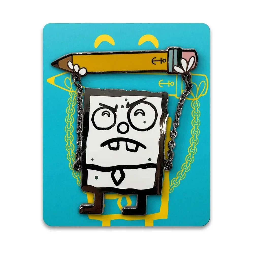 Svampbob Pin Badge DoodleBob 5 cm - Högkvalitativ Emaljpin Youtooz