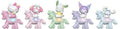 Sanrio Equestrian Series Mini Figures - Hello Kitty och Vänner Blind Box Display (12) YuMe Toys