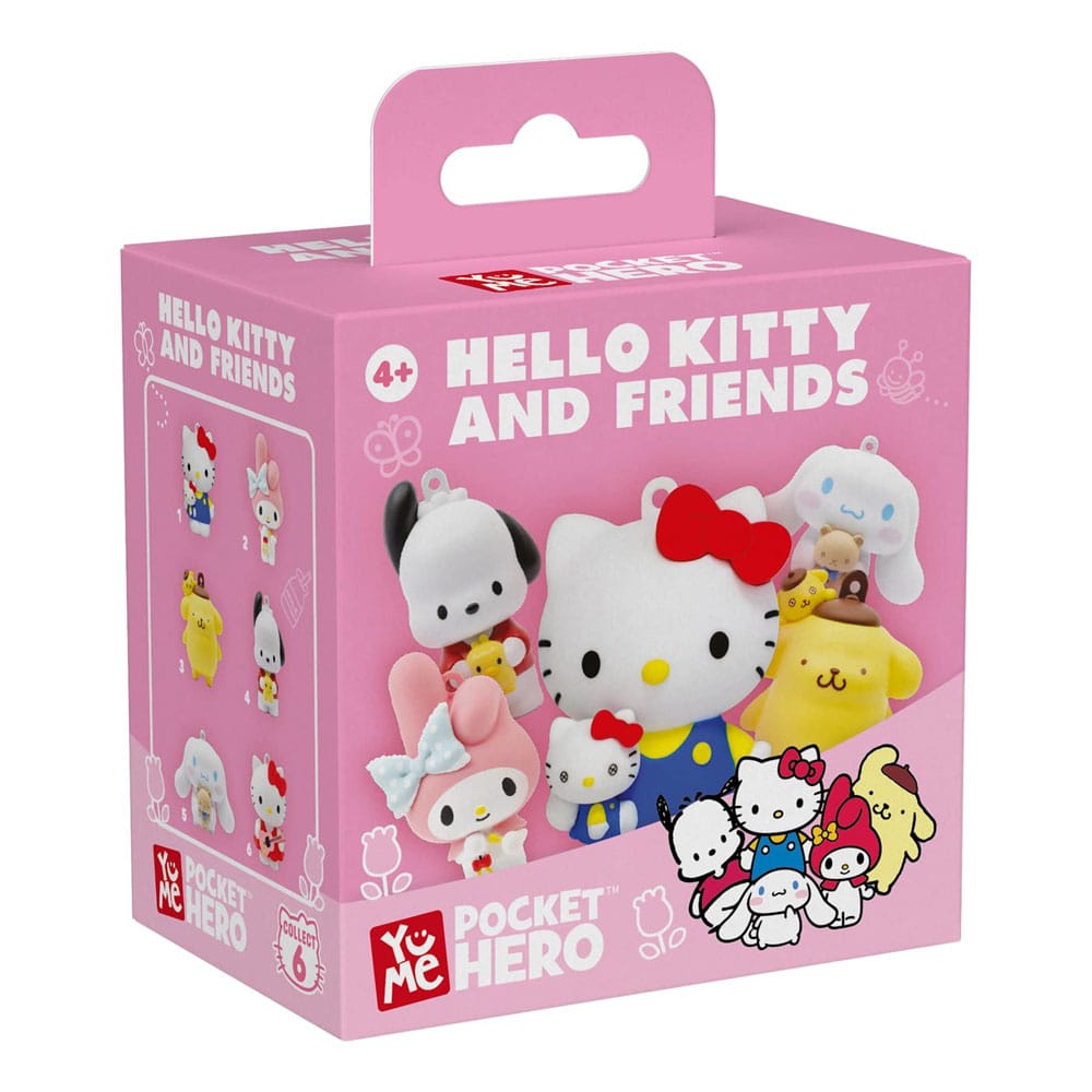 Sanrio Pocket Hero Nyckelring Hello Kitty och vänner Serien 1 Blind Box Display (12) YuMe Toys