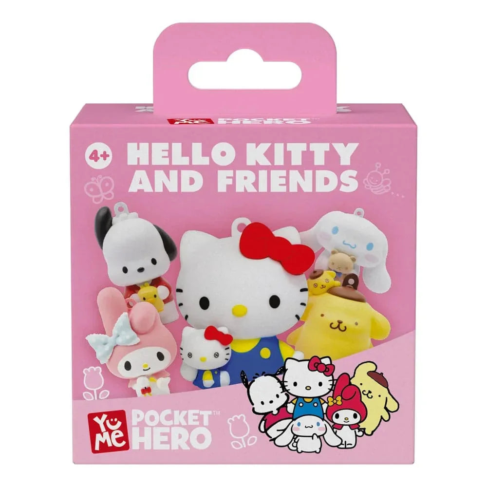 Sanrio Pocket Hero Nyckelring Hello Kitty och vänner Serien 1 Blind Box Display (12) YuMe Toys