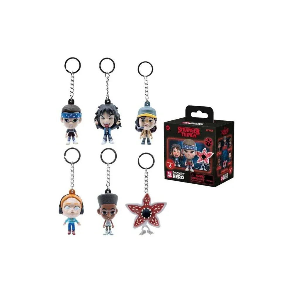 Stranger Things Pocket Hero Nyckelring Display (12) YuMe Toys