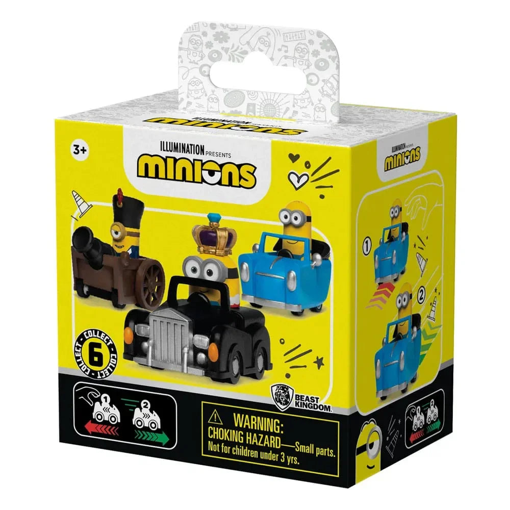 Minions Zoom Hero Pullback Vehicles med Figurer Blind Box Assortment (12) YuMe Toys