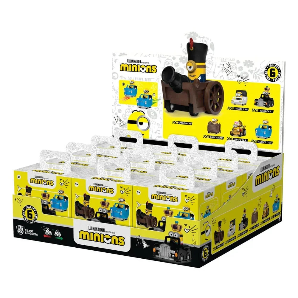 Minions Zoom Hero Pullback Vehicles med Figurer Blind Box Assortment (12) YuMe Toys