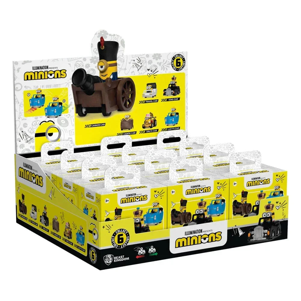 Minions Zoom Hero Pullback Vehicles med Figurer Blind Box Assortment (12) YuMe Toys