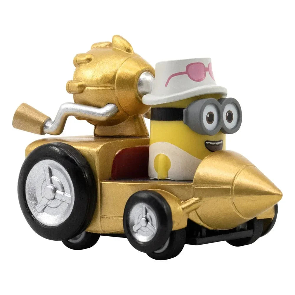 Minions Zoom Hero Pullback Vehicles med Figurer Blind Box Assortment (12) YuMe Toys