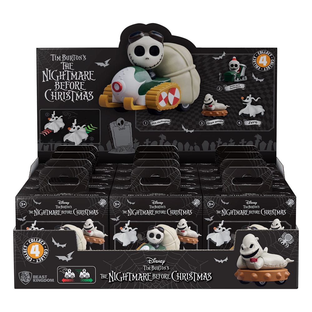 Nightmare Before Christmas Zoom Hero Pullback Vehicles med Figurer (Blind Box Ver.) Sortiment (12-pack) YuMe Toys