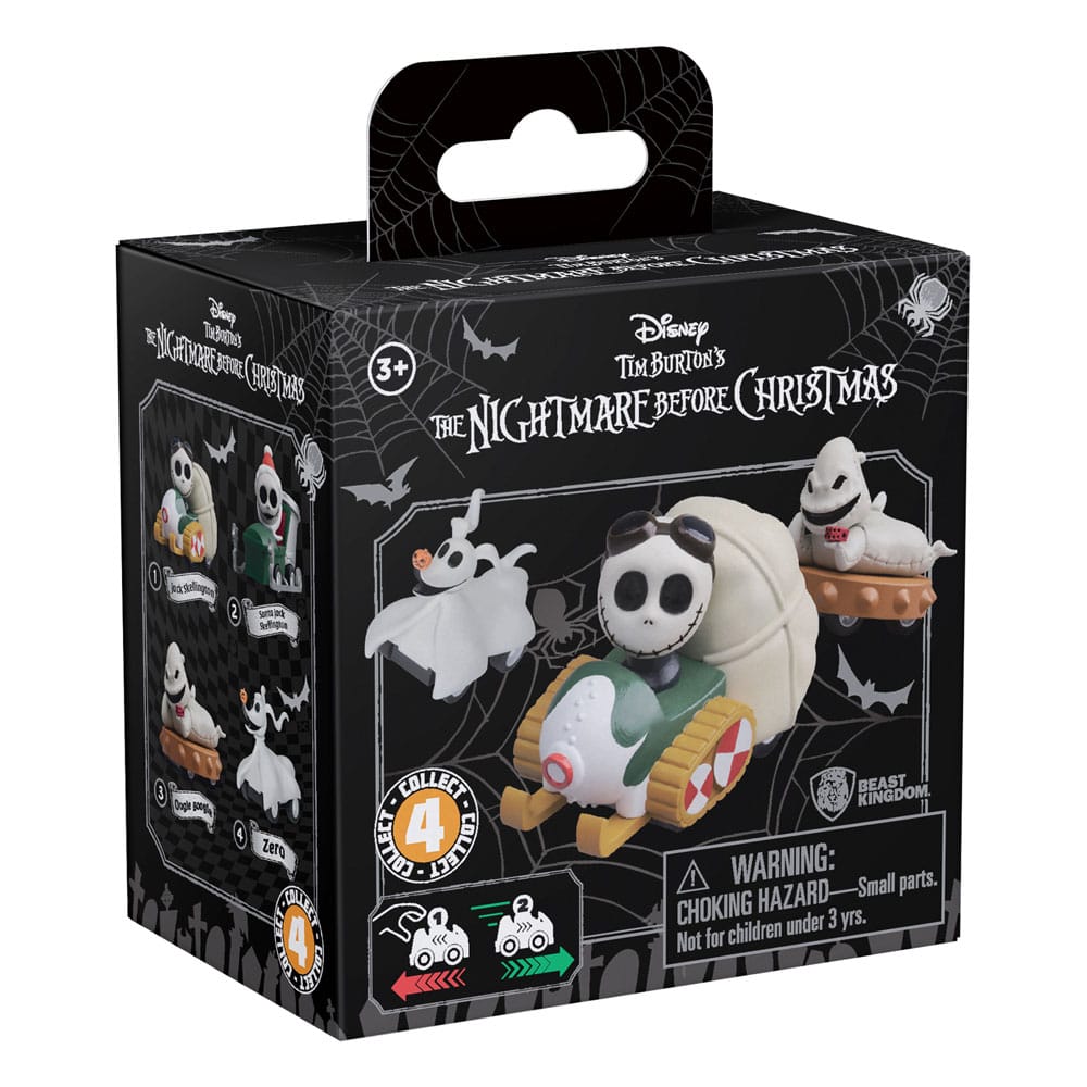 Nightmare Before Christmas Zoom Hero Pullback Vehicles med Figurer (Blind Box Ver.) Sortiment (12-pack) YuMe Toys