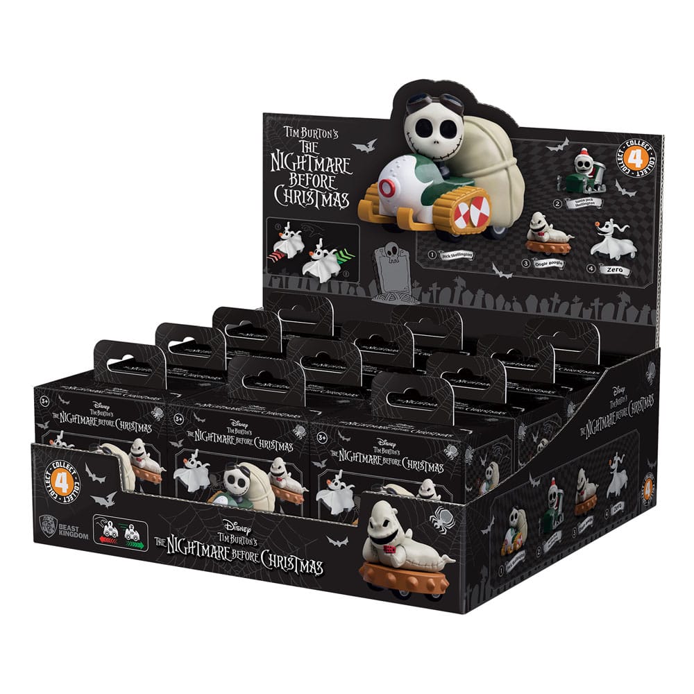 Nightmare Before Christmas Zoom Hero Pullback Vehicles med Figurer (Blind Box Ver.) Sortiment (12-pack) YuMe Toys