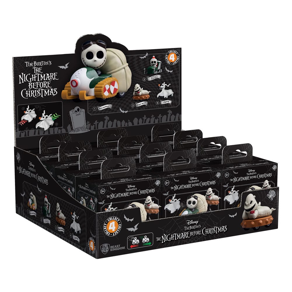 Nightmare Before Christmas Zoom Hero Pullback Vehicles med Figurer (Blind Box Ver.) Sortiment (12-pack) YuMe Toys