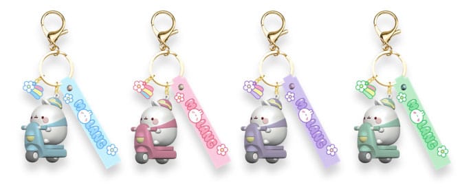 Molang Scooter Series Nyckelring med Handtag Display (12) YuMe Toys