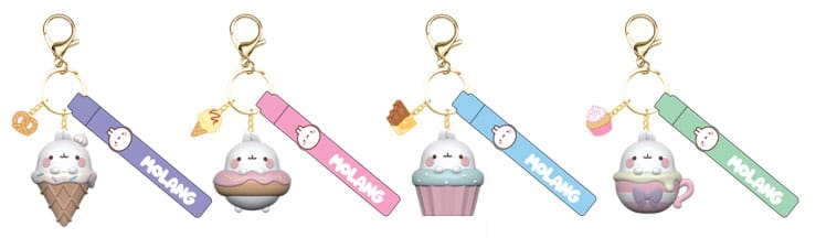 Molang Snack Time Series Nyckelring med Handrem Display (12) YuMe Toys