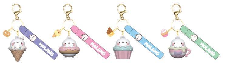 Molang Snack Time Series Nyckelring med Handrem Display (12) YuMe Toys