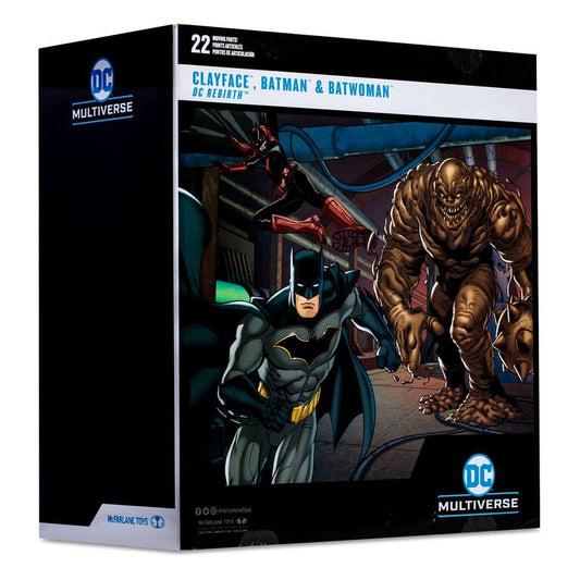 DC Multiverse Actionfigurer Multipack Clayface, Batman & Batwoman (DC Rebirth) (Gold Label) 18 cm
