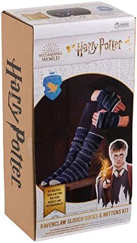 Harry Potter Knitting Kit Slouch Strumpor and Mittens Ravenclaw