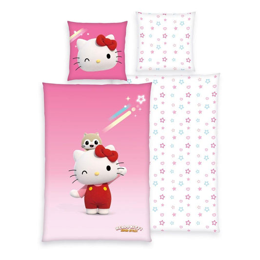 Hello Kitty Påslakan Hello Kitty-Super Style 135 x 200 cm / 80 x 80 cm