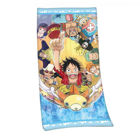 One Piece Velour Handduk Straw Hat Pirates 75 x 150 cm