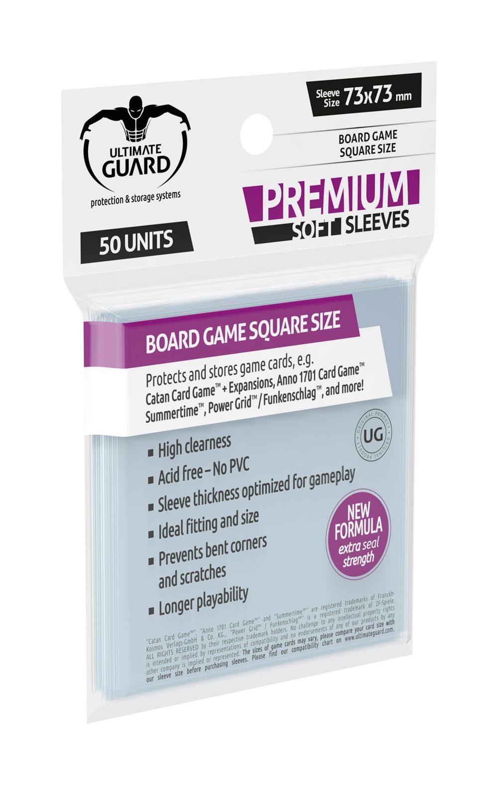 Ultimate Guard Premium Soft Sleeves for Brädspel Cards Square (50)