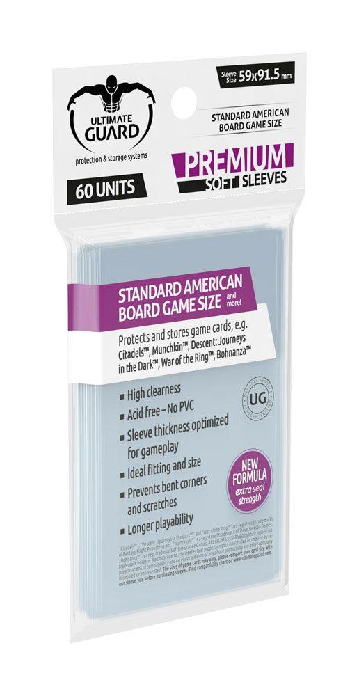 Ultimate Guard Premium Soft Sleeves for Brädspel Cards Standard American (60)